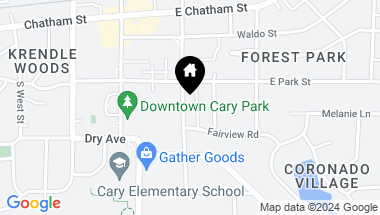 Map of 331 S Walker Street, Cary NC, 27511