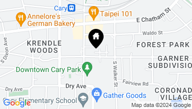 Map of 133 E Park Street, Cary NC, 27511
