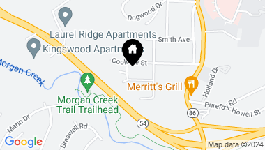 Map of 500 Pine Bluff Trail, Chapel Hill NC, 27516