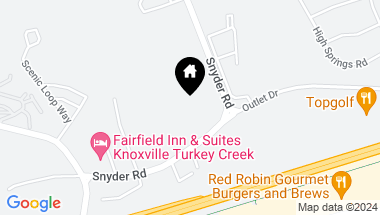 Map of 11645 Snyder Rd, Knoxville TN, 37932