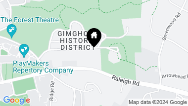 Map of 740 Gimghoul Road, Chapel Hill NC, 27514