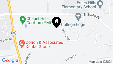 Map of 703 Caswell Road, Chapel Hill NC, 27514