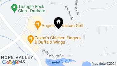 Map of 907 Cook Road, Durham NC, 27713