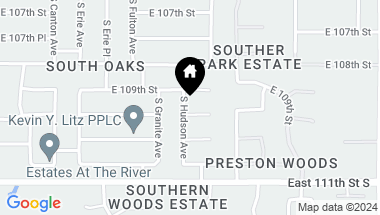 Map of 5703 E 109th Place, Tulsa OK, 74137