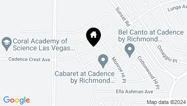 Map of 81 Cadence Crest Avenue, Henderson NV, 89011