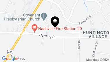 Map of 131 Abbeywood Dr, Nashville TN, 37215