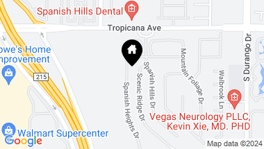 Map of 5020 Spanish Heights Drive, Las Vegas NV, 89148