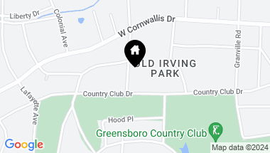 Map of 710 Country Club Drive, Greensboro NC, 27408