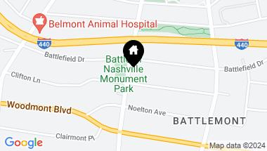 Map of 1112 Clifton Ln Unit: 2, Nashville TN, 37204