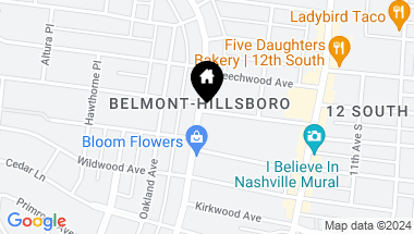 Map of 2600 Belmont Blvd, Nashville TN, 37212