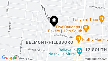 Map of 2404 Belmont Blvd, Nashville TN, 37212