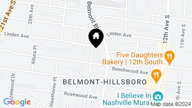 Map of 2406 Oakland Ave, Nashville TN, 37212