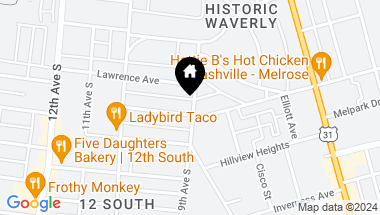 Map of 900 Bradford Ave, Nashville TN, 37204