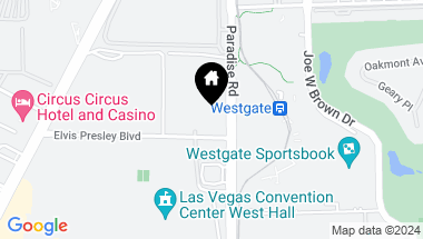 Map of 2857 Paradise Road 1901, Las Vegas NV, 89109