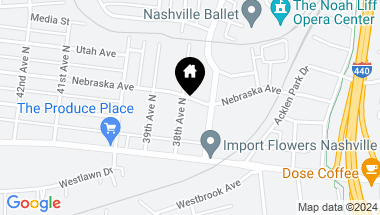 Map of 122 38th Ave, N, Nashville TN, 37209
