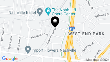 Map of 417 Acklen Park Dr, Nashville TN, 37205