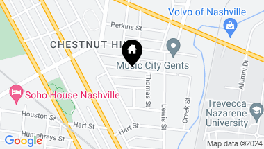 Map of 21 N Hill St, Nashville TN, 37210