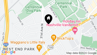 Map of 210 30th Ave, N Unit: 306, Nashville TN, 37203