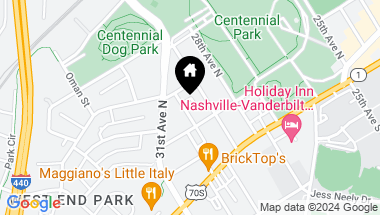 Map of 210 30th Ave, N Unit: 304, Nashville TN, 37203