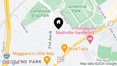 Map of 210 30th Avenue, N Unit: 409, Nashville TN, 37203