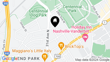 Map of 210 30th Ave, N Unit: 201, Nashville TN, 37203