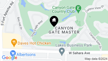 Map of 8920 CANYON SPRINGS Drive, Las Vegas NV, 89117