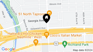 Map of 5100 Delaware Ave, Nashville TN, 37209