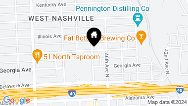 Map of 712 47th Avenue North, Nashville TN, 37209