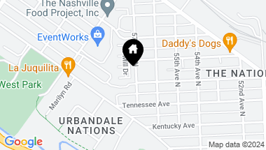 Map of 1411 57th Ave, N, Nashville TN, 37209