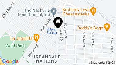 Map of 322 W Mill Dr, Nashville TN, 37209