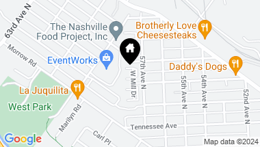Map of 408 W Mill Dr, Nashville TN, 37209