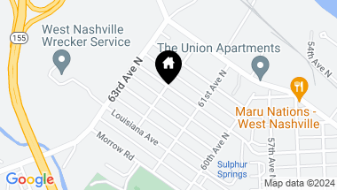 Map of 6117B California Ave, Nashville TN, 37209