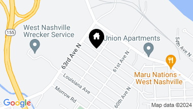 Map of 1505 62nd Ave, N, Nashville TN, 37209