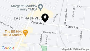 Map of 1130 Cahal Ave, Nashville TN, 37206