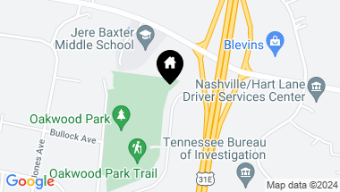 Map of 2614 Bethwood Dr, Nashville TN, 37207