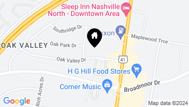 Map of 121 Oak Valley Dr, Nashville TN, 37207