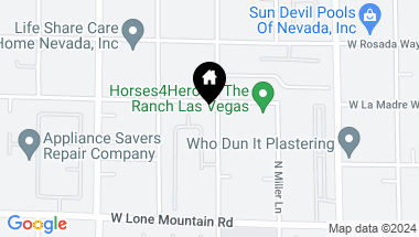 Map of 7815 West La Madre Way, Las Vegas NV, 89149