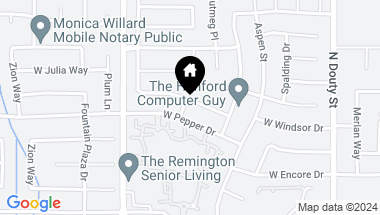 Map of 499 W Windsor Drive, Hanford CA, 93230