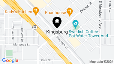 Map of 2019 Carnation Street, Kingsburg CA, 93631