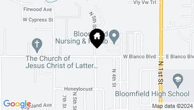 Map of 424 W Blanco Boulevard, Bloomfield NM, 87413