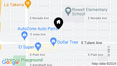 Map of 3353 E Iowa Avenue, Fresno CA, 93702