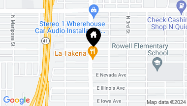 Map of 326 N First Street, Fresno CA, 93702