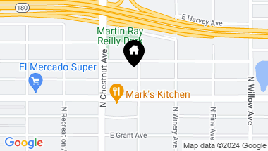 Map of 609 N Garden Avenue, Fresno CA, 93727