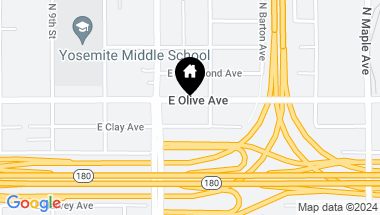 Map of 4316 E Olive Avenue, Fresno CA, 93702
