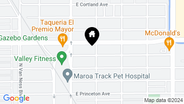 Map of 1035 E Simpson Avenue, Fresno CA, 93704