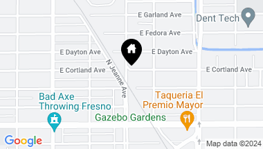 Map of 604 E Cortland Avenue, Fresno CA, 93704
