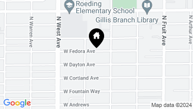 Map of 1005 W Fedora Avenue, Fresno CA, 93705