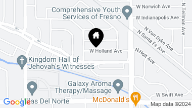 Map of 1563 W Holland Avenue, Fresno CA, 93705