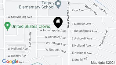 Map of 68 W Indianapolis Avenue, Clovis CA, 93612