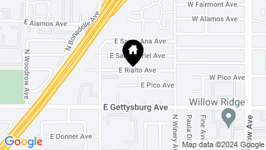 Map of 4844 E Rialto Avenue, Fresno CA, 93726